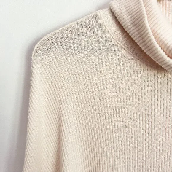 Sanctuary Ribbed Turtleneck Long Sleeve Top Cream Size S - Picture 4 of 7